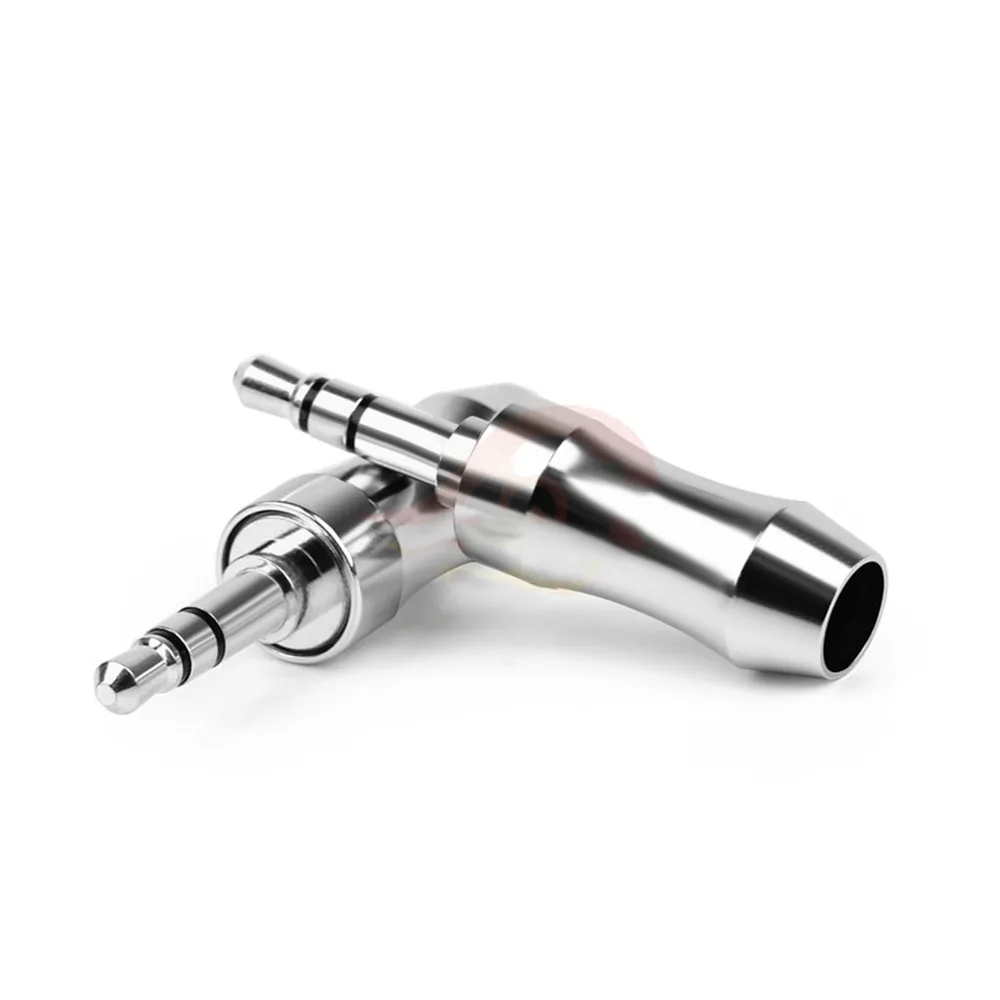 3 5MM Jack Rhodium Plating Copper Headphone Adapter 3 5mm 3 Pole Stereo Earphone Plugs Soldering Metal HiFi Audio Connector