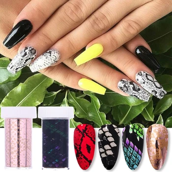 

1 Box 100x4cm Nail Foils Serpentine Nail Art Transfer Sticker Slide Nail Art Decal DIY Nail Sticker Accessories