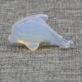 

1PC Natural Crystal Rose Quartz Dolphin Amethyst Obsidian Animals Stone Crafts Small Decoration Home Decor Christmas Present