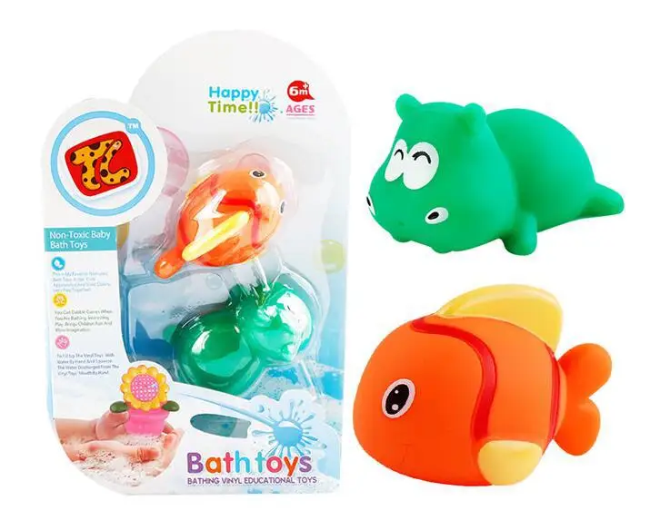 Виниловый всасывающий спрей для купания, игра с водой для ванной, детская игрушка, животное, растение, цветы, полив, блистер, 2-Pack