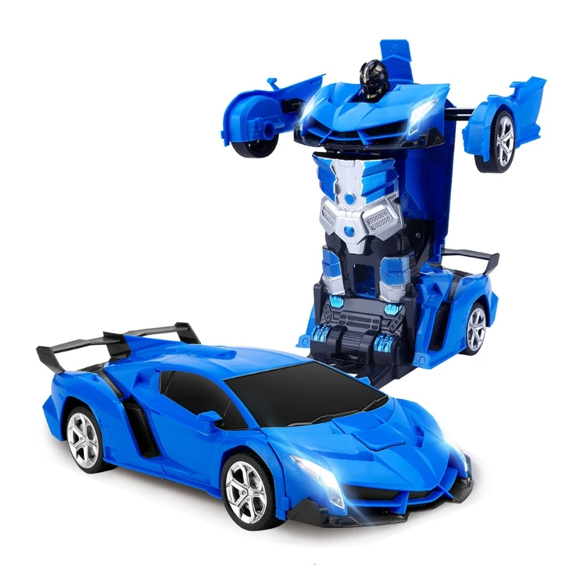 

1:18 Scale RC Car Transformation Robot Sports Vehicle Model Toy Cool Light One-click Demonstration Dancing Robot RC Deformation