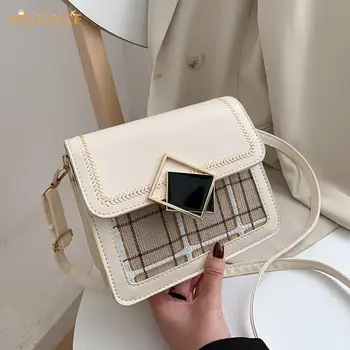 

Women Lattice Pattern Crossbody Bag Plaid Fashion Handbags Female Shoulder Purse Fashion Exquisite Shopping Bag