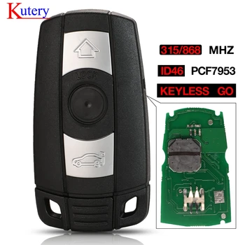 

kutery With Keyless-go Fuction Remote Car Key Fob 315 868MHz With PCF7952 Chip Fit for BMW CAS3 1/3/5/6/7 Series X5 X6 Z4