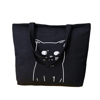 

6PCS / LOT Women Shopping Storage Bag Printing Cute Reusable Casual Folding Shopping Bag Girls Cartoon Handbag
