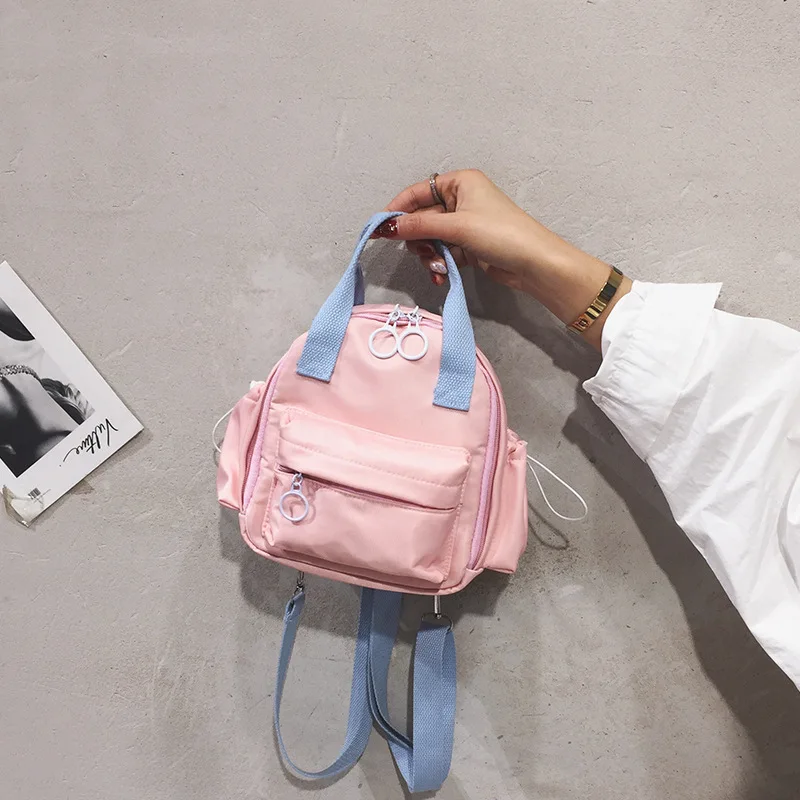 

Backpack Women's Korean-style New Style Contrast Color Oxford Cloth Backpack INS Super Fire GIRL'S Versitile Fashion Street Smal