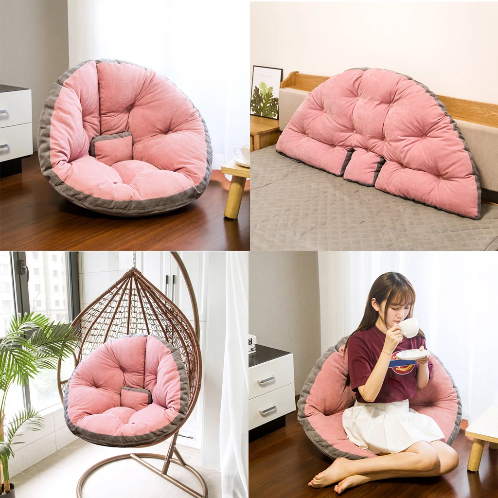 Basket Seat Cushion Home Patio Garden Hanging Chair Pad Cushion Soft Cotton