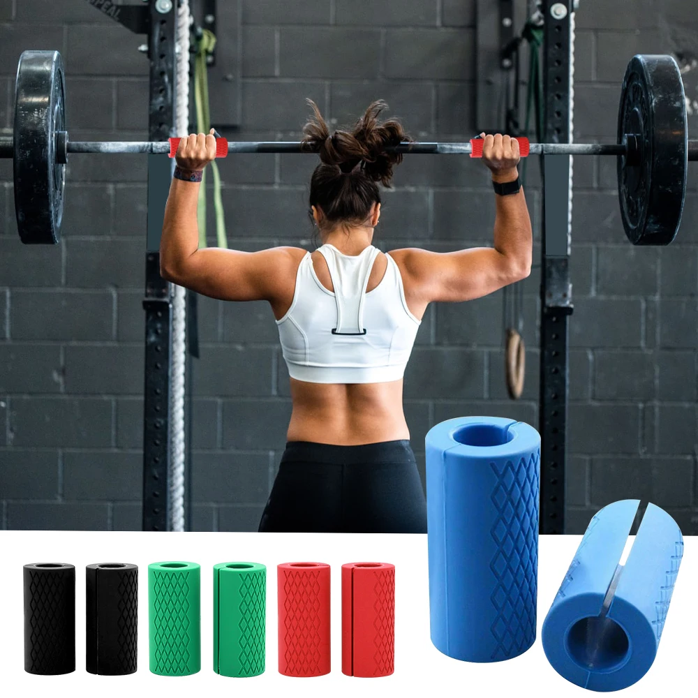 SFIT силиконовые Грипсы Штанги Гантели Грипсы противоскользящие защитные накладки ручки тренировка усиленная предплечья Тяжелая атлетика жир захват