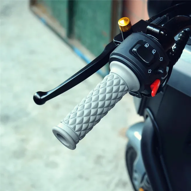 Motorcycle Grips 1 Inch Cafe Racer Motorcycle Grips - Universal 7/8" Non- Slip Open End Grips For Street & Dirt Bikes Universal Motorcycle Grips 7/8 Inch - Foto 7