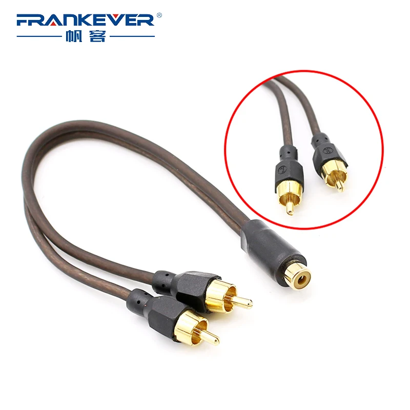 Аудиокабель Frankever со штекером 2 RCA на гнездо 1 Y разветвитель Кабель для