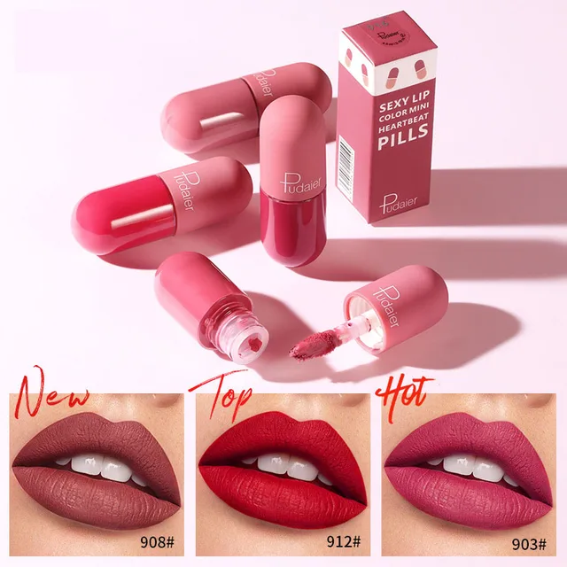 18 Color Mini Capsule Velvet Lip Glaze High fashion Waterproof Lipstick Moisturize Smooth Lasting Matte Lip