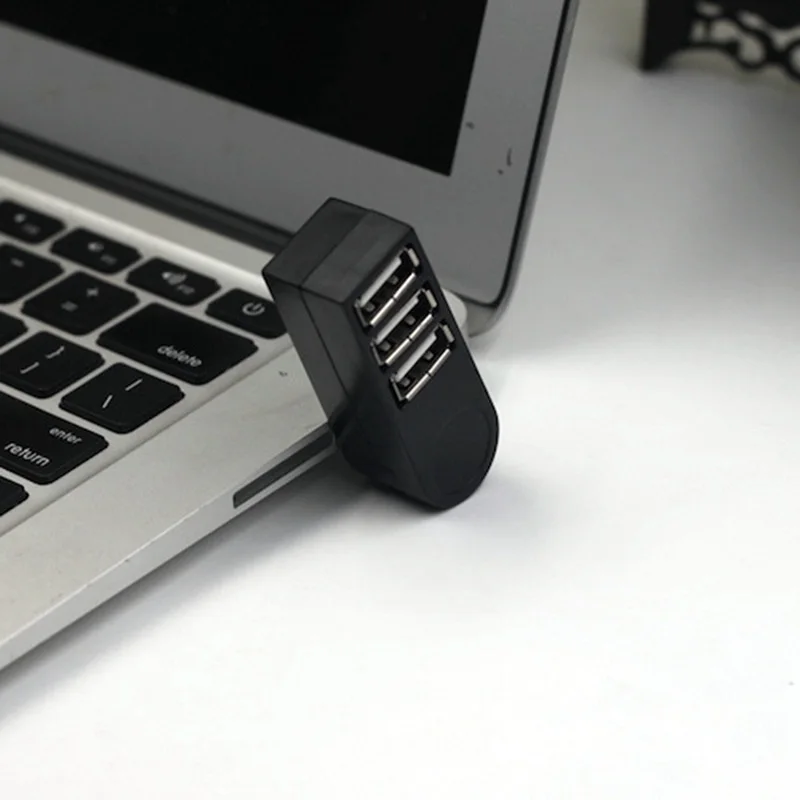 Высокое качество для ноутбука концентратор компьютера USB вращающийся сплиттер мини-адаптер 3 порта