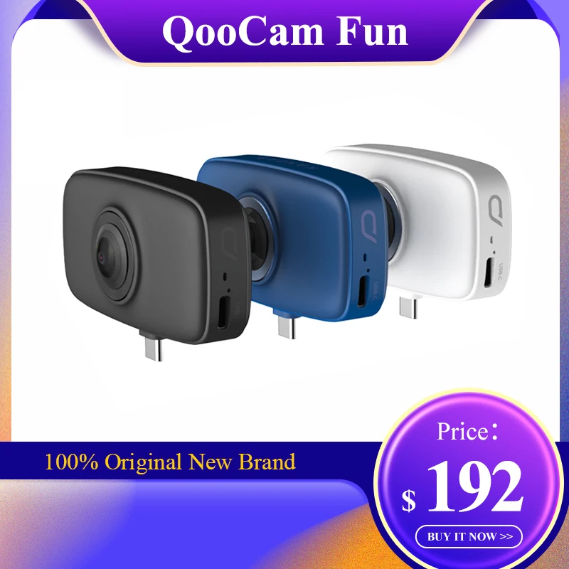 Забавная камера KanDao QooCam 360 4K с широким углом и объективом рыбий глаз подключи