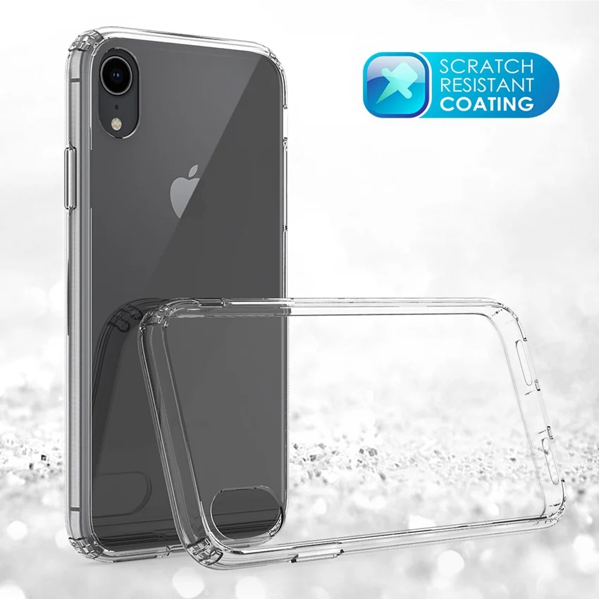 Crystal Clear Shockproof Silicone Case – Durable Hard Back Smartphone Cover