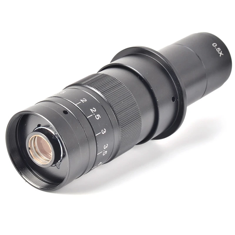  Adjustable 180X Zoom C-Mount Lens 0.7X-4.5X Magnification 25mm for HDMI USB Industry Video Miniscop