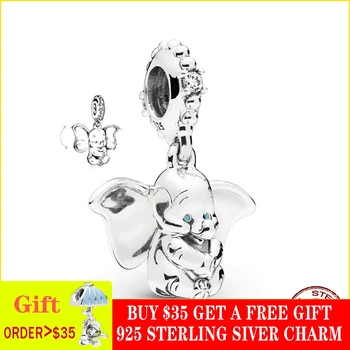 

2019 New Arrival 925 Sterling Silver Beads Dumbo Pendant Charms fit Original Pandora Bracelets Women DIY Jewelry