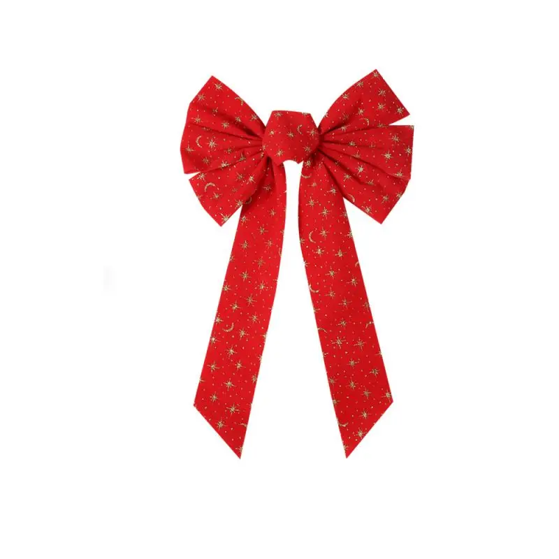 5 Size Christmas Decorations For Home Christmas Bow-knot Ornaments Red Golden Powder Christmas Tree Party Pendants Decoration HF