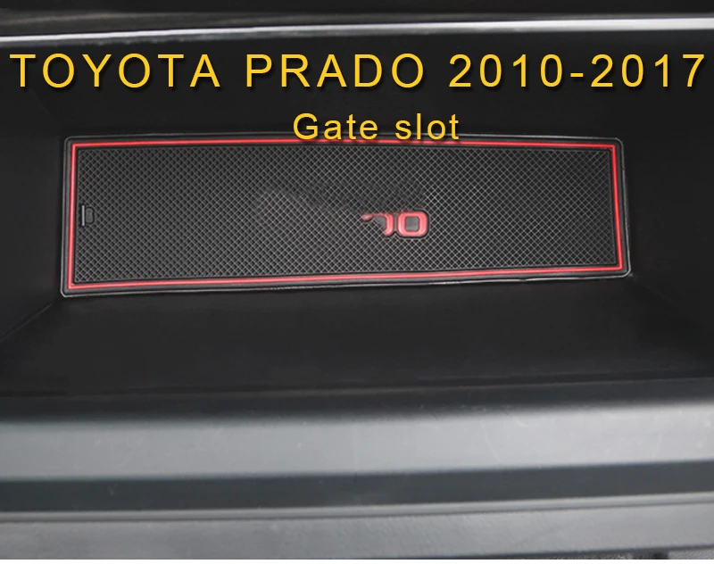 Для Toyota Prado- автомобильный коврик для двери, Противоскользящий коврик, светильник, слот для ворот, подстаканник, аксессуары для интерьера