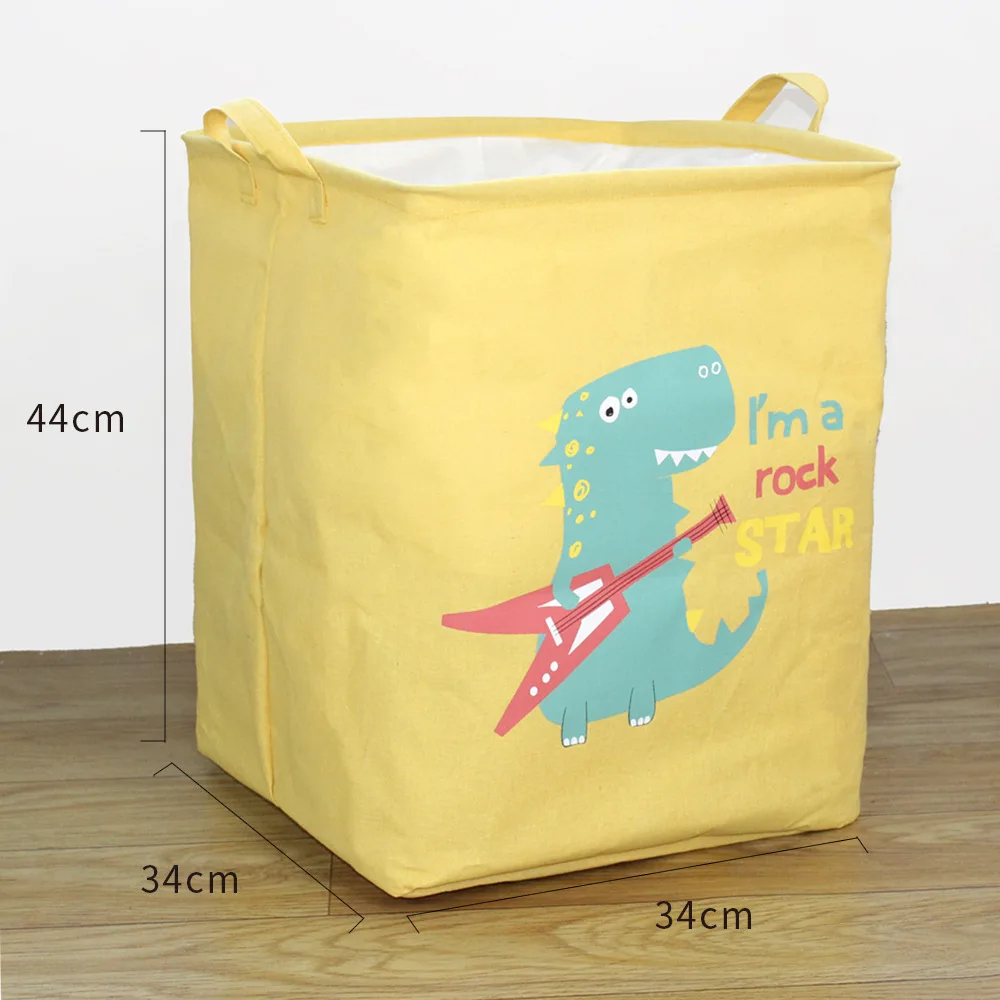 Laundry Basket Children's Toy Storage Bag Canvas Fabric Clothes Folding Box | Дом и сад