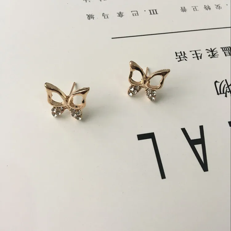 Gold Милые женские серьги-гвоздики, модное ювелирное изделие, серьги, прозрачный шар,, женские серьги, Bijoux boucles, новинка - Окраска металла: Gold