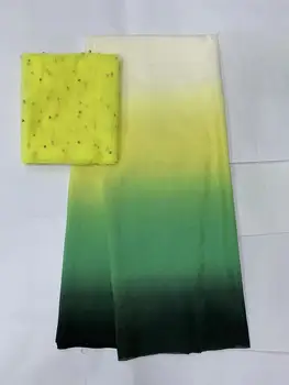 

100%Cotton Lace 2020 High Quality Lace French African Cotton Lace With Nigerian Gele Headtie For Party 5+2yards