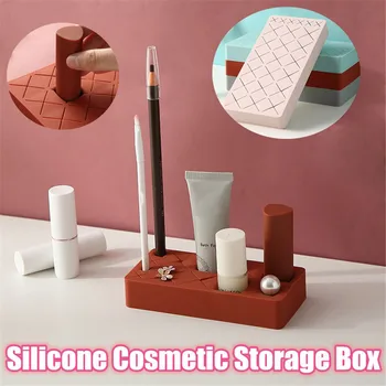 

Makeup Lipstick Clear Silicone Display Storage Rack Holder Cosmetic Organizer exquisite design rugged construction storage holde