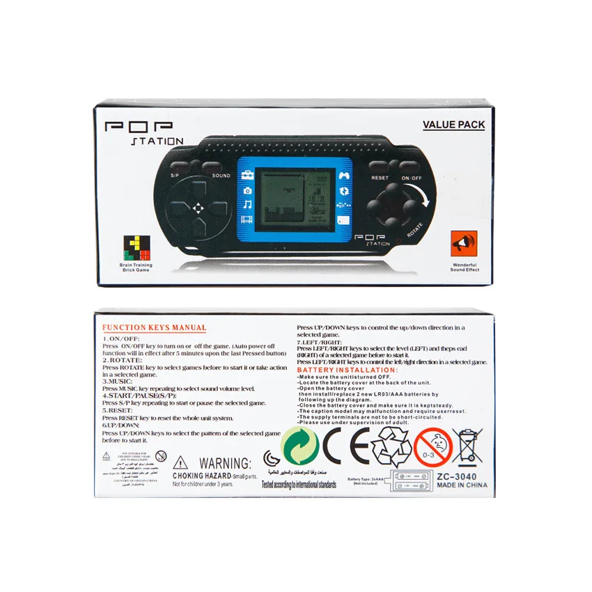 Psp игровая консоль Классическая ностальгическая детская Россия квадратная Смешанная Электронная Мини игровая консоль