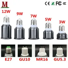 Светодиодный прожектор GU10 E27 GU5.3 MR16 3W, 5 Вт, 7 Вт, 9 Вт, 12 Вт подсветка COB лампа чашка AC85-265V