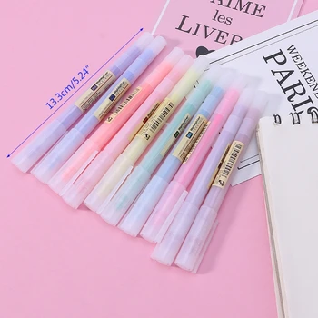 

10Pcs Fluorescent Pen Mild Liner Highlighters Color Marker Pen School Supplies G6DD