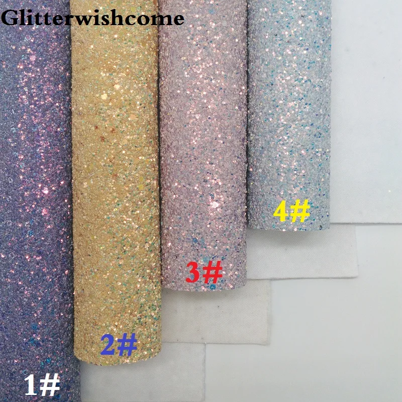 Glitterwishcome 30X134 см мини-рулон виниловая для бантов массивная блестящая кожаная ткань виниловая блестящая ткань для бантов, GM262
