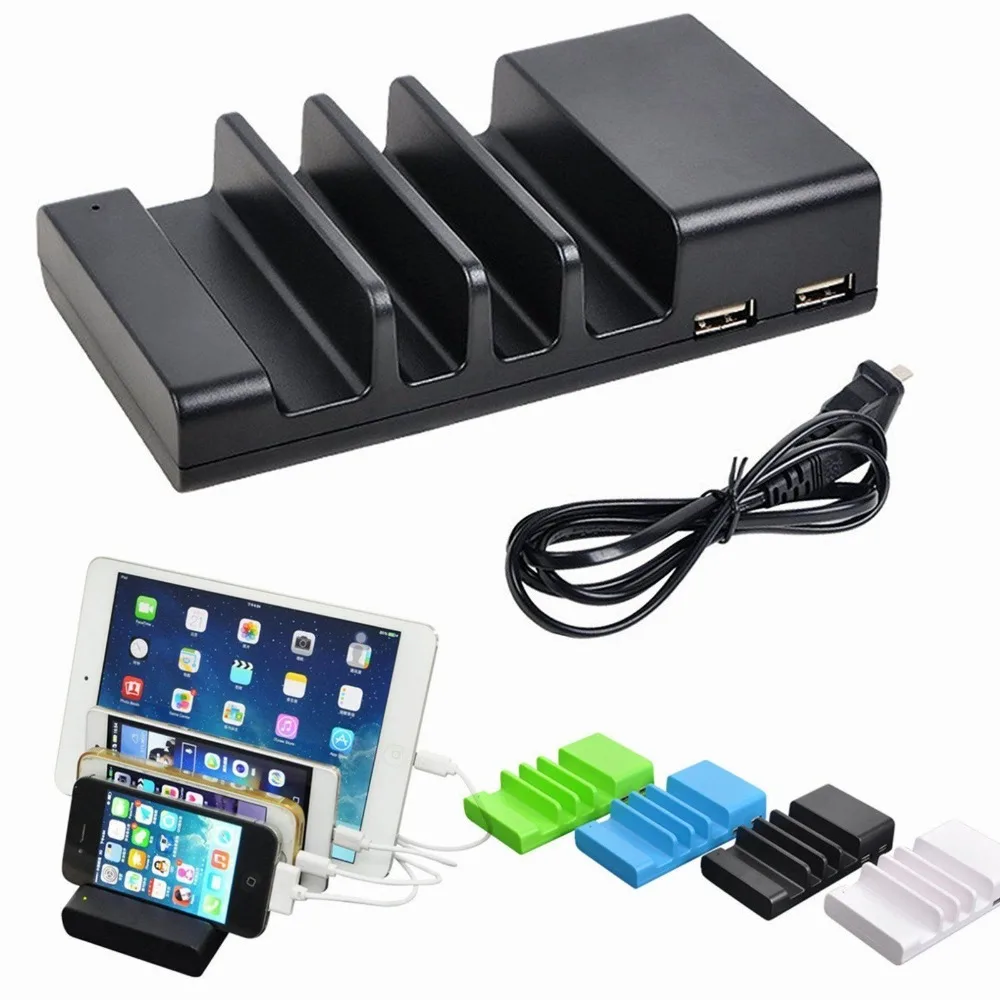 

Универсальная док-станция с 4 USB-портами, 5 В, 2,4 А, 1 А