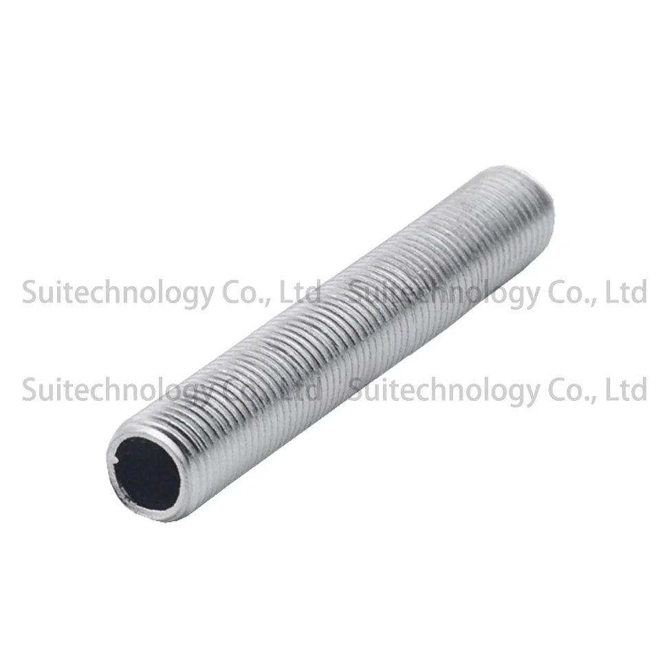 Description Picture 3 of item2pcs M10 Full Tooth Screw Hollow Straight Tube Pole Diameter 10mm Outer Tooth Galvanized Lamp Lamp Chandelier LED Accessories