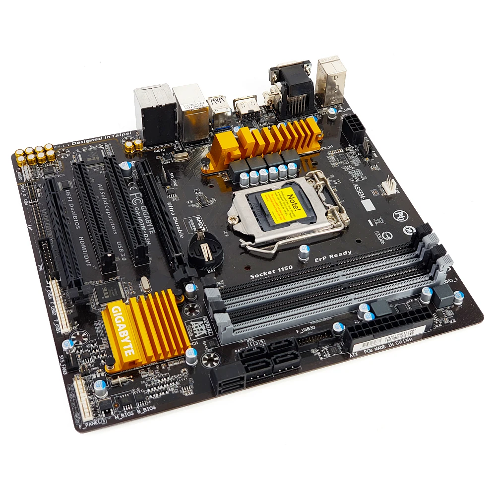 Gigabyte GA-H97M-D3H настольная материнская плата H97M-D3H H97 LGA 1150 DDR3 32G SATA3 USB3.0 HDMI VGA DVI Micro-ATX б/у материнская плата