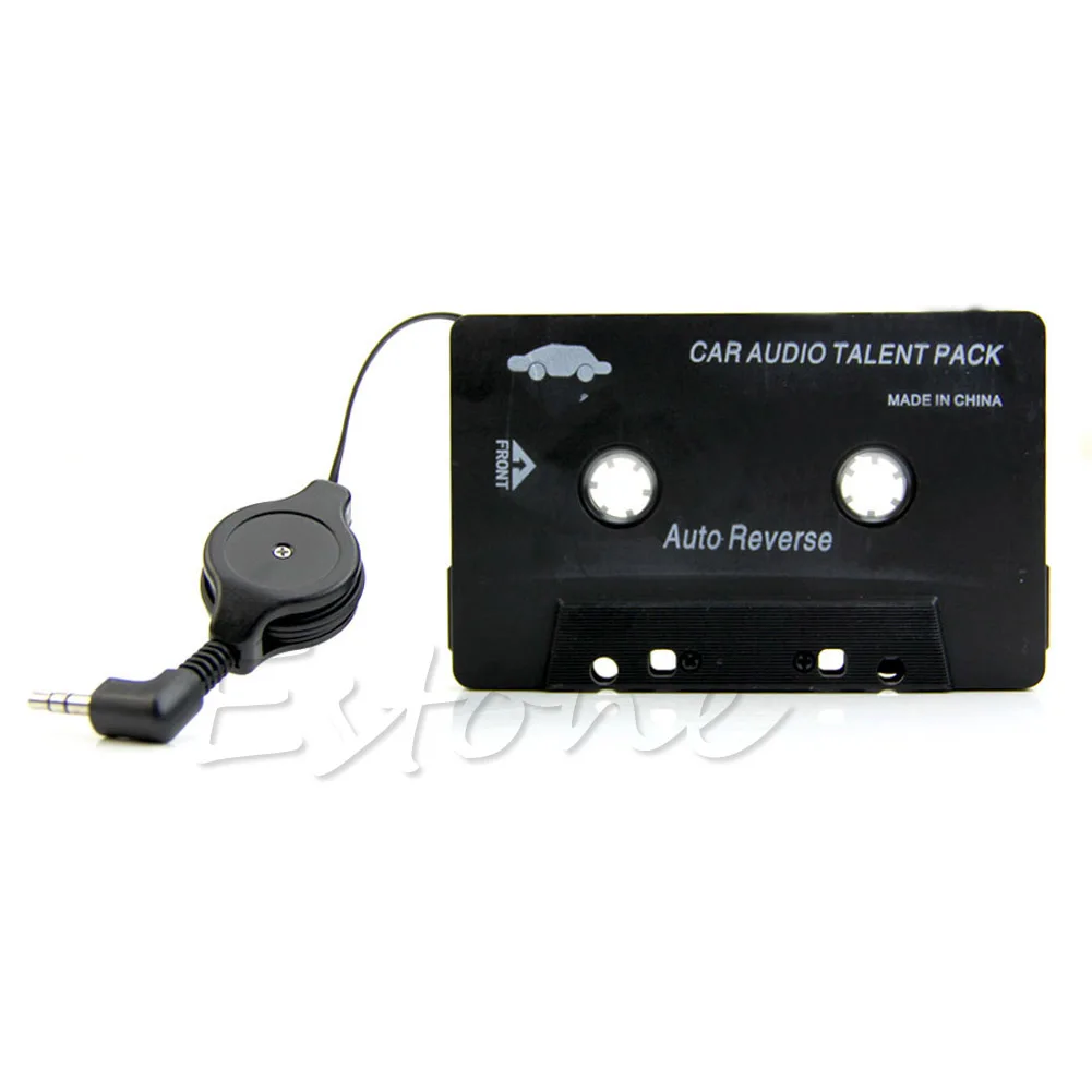 3,5 мм Aux Кассетный автомобильный аудио стерео адаптер для iPod iPhone MP3 CD плеера 77UA