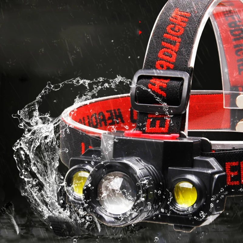 XP-E Q5 & COB Led Headlamp Use Rechargeable 18650 Battery Headlight Zoomable Lamp Torch Light for Camping Litwod head flashlight cob headlamp