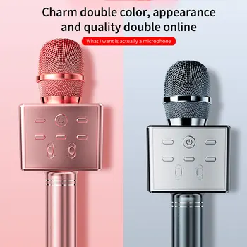 

Wireless Bluetooth Karaoke Microphone Stereo Speaker Hand Held Microphone Player Sing Recorder Mic For Apple Android Systems
