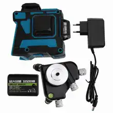 Ferramenta de nivelamento de nível infravermelho do medidor do nível do laser da 12-linha 3d da faca de massa de putty do aço inoxidável plugue da ue 100-240v flexível do laser leve