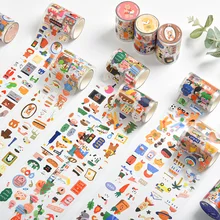 Bande adhésive Washi voyage autour du monde, 60mm x 3m, étiquette autocollante mignonne pour Scrapbooking, papeterie, bricolage