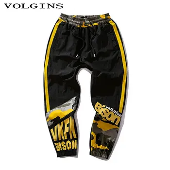 

Streetwear Pockets Cargo Pants 2020 Autumn Printed Harem Joggers Vintage Sweatpants Hip Hop Male Trousers