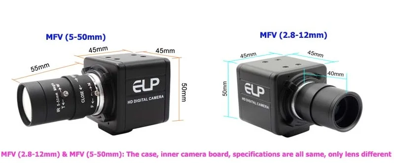 MFV 2.8-12mm 5-50mm 区别