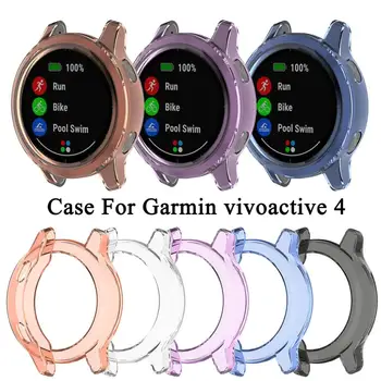 

Protective Case For Garmin Vivoactive 4 Smart Watch Protector For GarminActive Tpu Cover Shell Frame Bumper Watch Accessories
