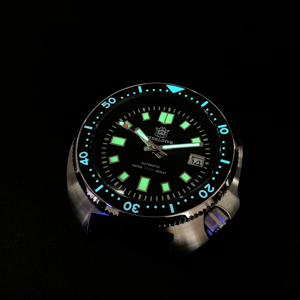 1970 Abalone Dive Watch 200M Waterproof automatic watch men Sapphire Crystal Stainless Steel NH35 Automatic Mechanical 5