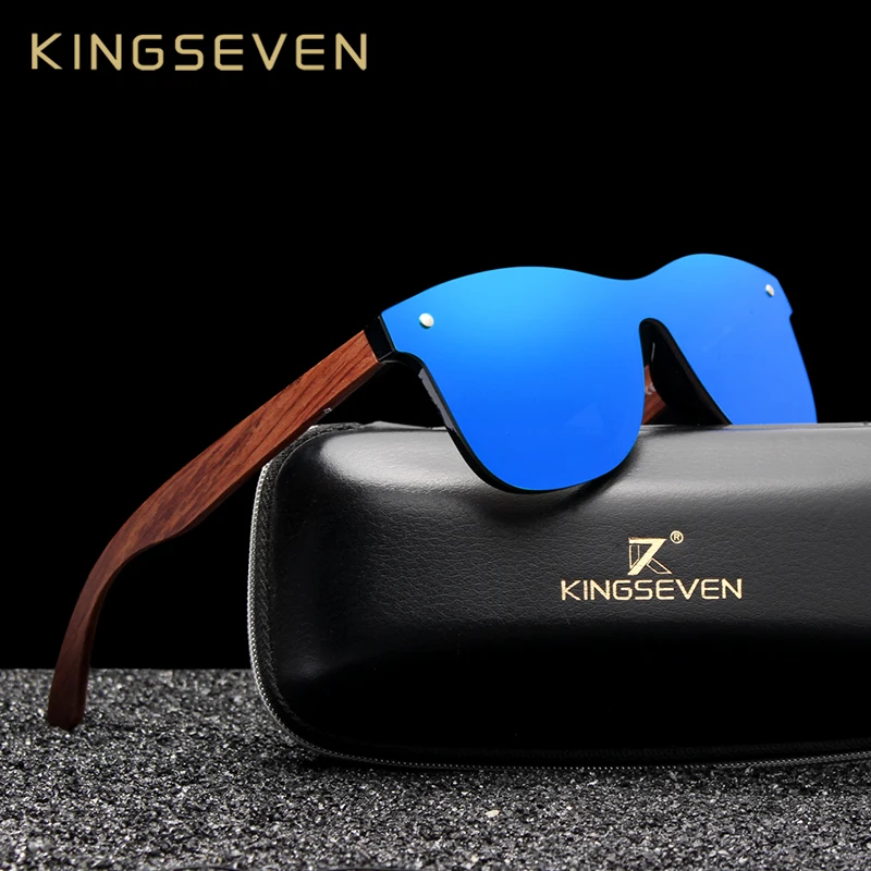 KINGSEVEN натуральные деревянные солнечные очки Мужские поляризационные Модные