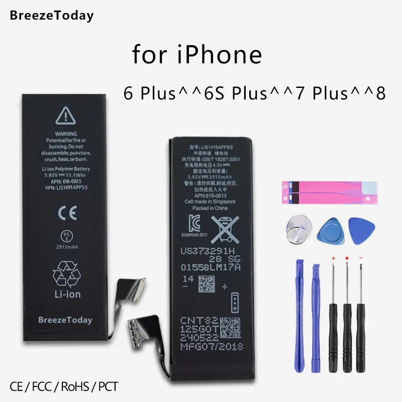 Мобильный телефон батарея для iPhone 8 6 Plus 7 6S замена оригинальный