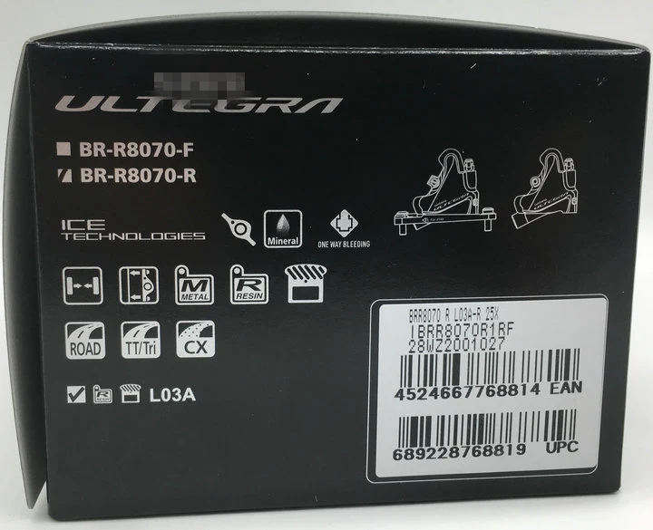 Оригинальная коробка Ultegra BR-R8070 Гидравлический дисковый тормоз плоское крепление суппорт для шоссейного велосипеда передний/задний L03A