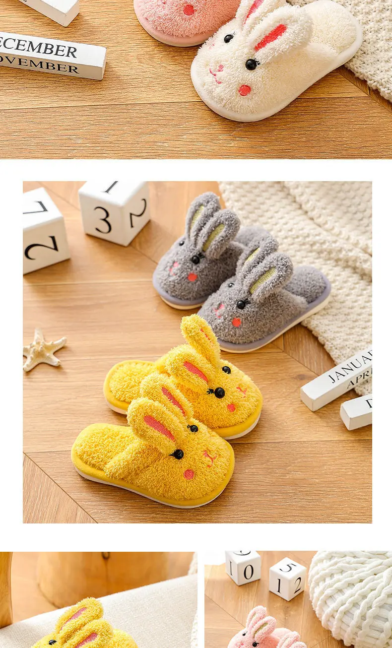 extra wide children's shoes Children's Warm Cotton Shoes Winter Kids Cute Cartoon Slippers Boys Girls Home Soft Bottom Non-slip Fashion Furry Baby Slippers children's shoes for sale