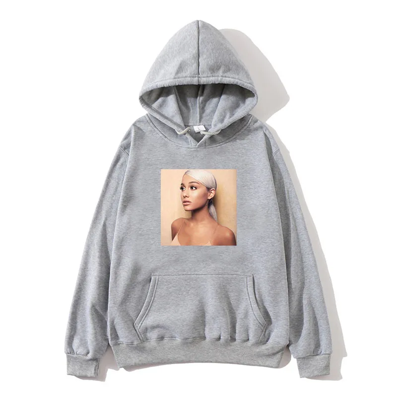 Модные толстовки Kawaii Ariana Grande с принтом, толстовка с длинным рукавом для женщин и мужчин, худи, одежда, горячая мода, Kpop, толстовка, топы