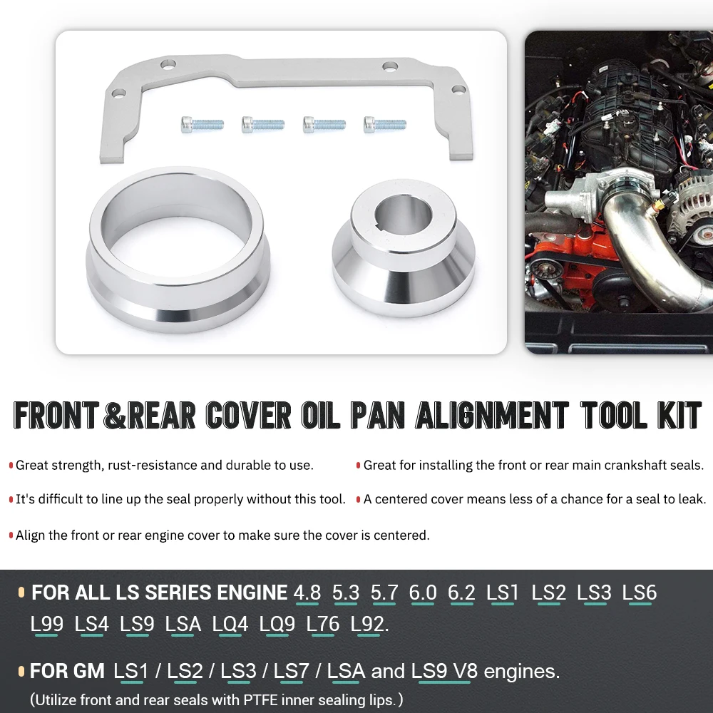 Front And Rear Cover Oil Pan Alignment Tool Kit For Gm Ls Engines 4.8 5.3  5.7 6.0 6.2 Ls1 Ls2 Ls3 Ls4 Ls6 Ls7 Ls9 Lsa Lq4 Lq9 Oil Pans AliExpress