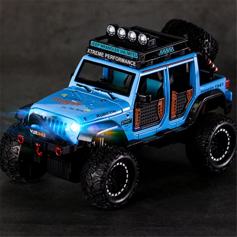 1:28 Jeep Wild Gladiator Big Tire Pickup Off-модель дорожного транспортного средства модель