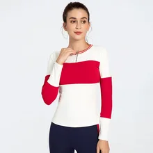 Женские шорты для занятия йогой топы Спортивные Фитнес-Спорт с длинными рукавами футболки тренировочные Спортивная одежда для йоги Femme