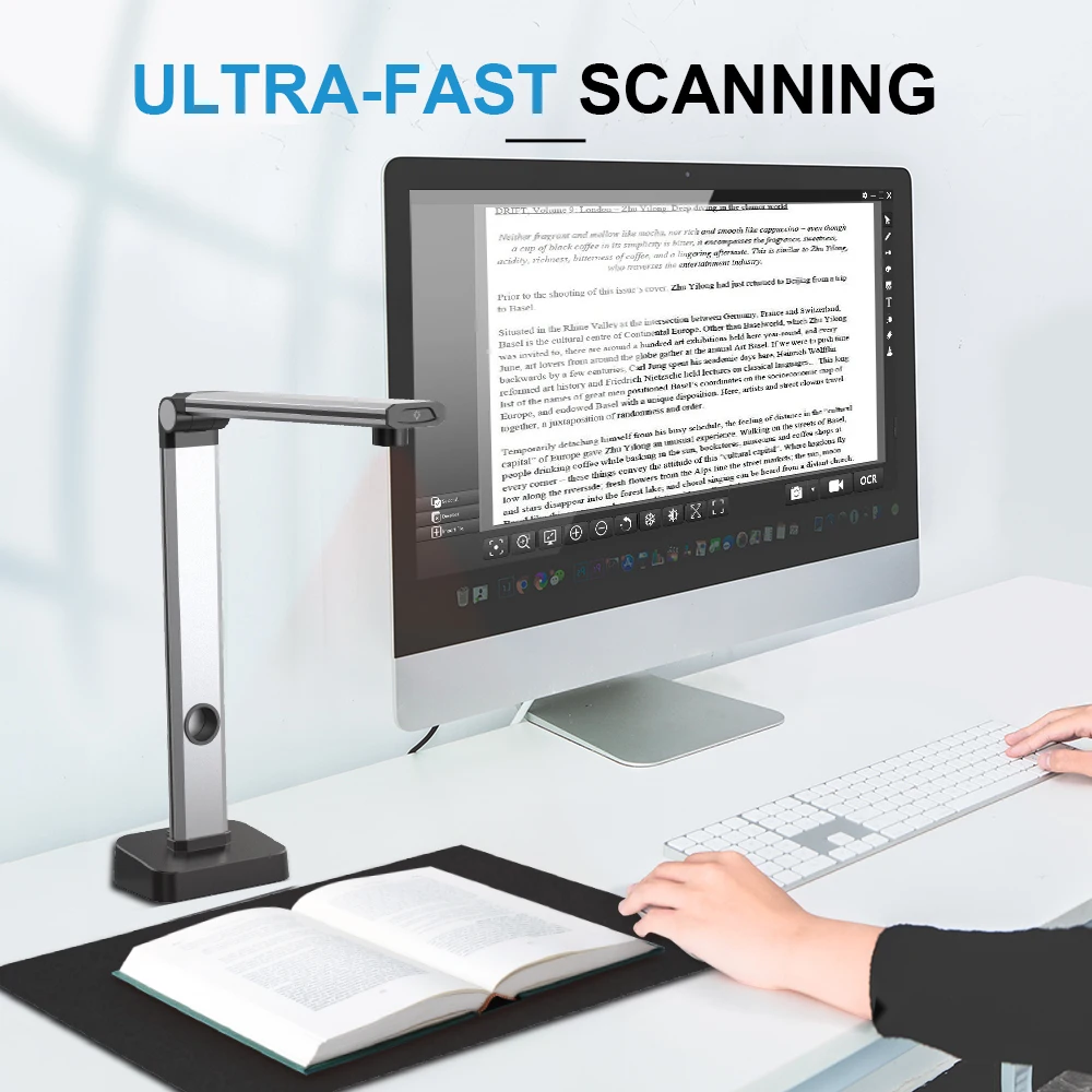 JOYUSING L14 14MP HD 책 및 문서 스캐너, 캡처 크기 A3, 다국어 OCR, PDF, MAC 및 윈도우 시스템, 홈 오피스용